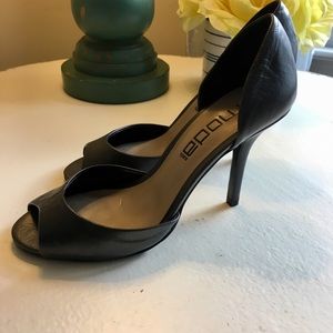 NWT Black Peep Toe Heels Size 5.5